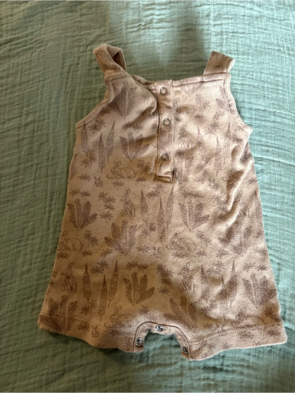 kate quinn Brown Romper with Nature Motif